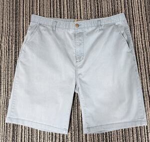 Hudson & Barrow NYC Mens Size 38 Flat Front Golf Casual Shorts Blue Stretch